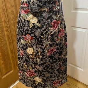 Antonio Melani Belted Jennifer Flower Skirt